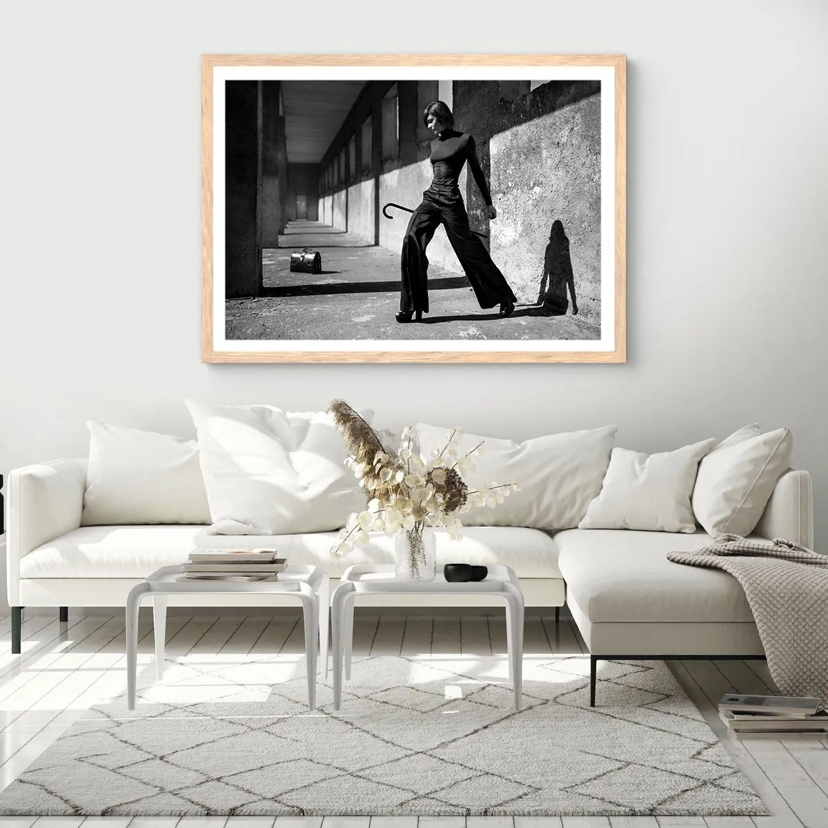 Poster in einem Rahmen aus heller Eiche - Urbane Eleganz - 70x50 cm