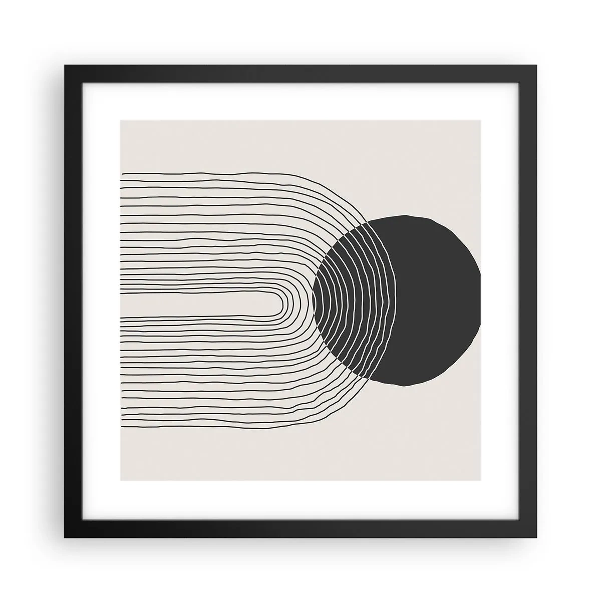 Poster in einem schwarzem Rahmen - Zittern und Vertrauen - 40x40 cm