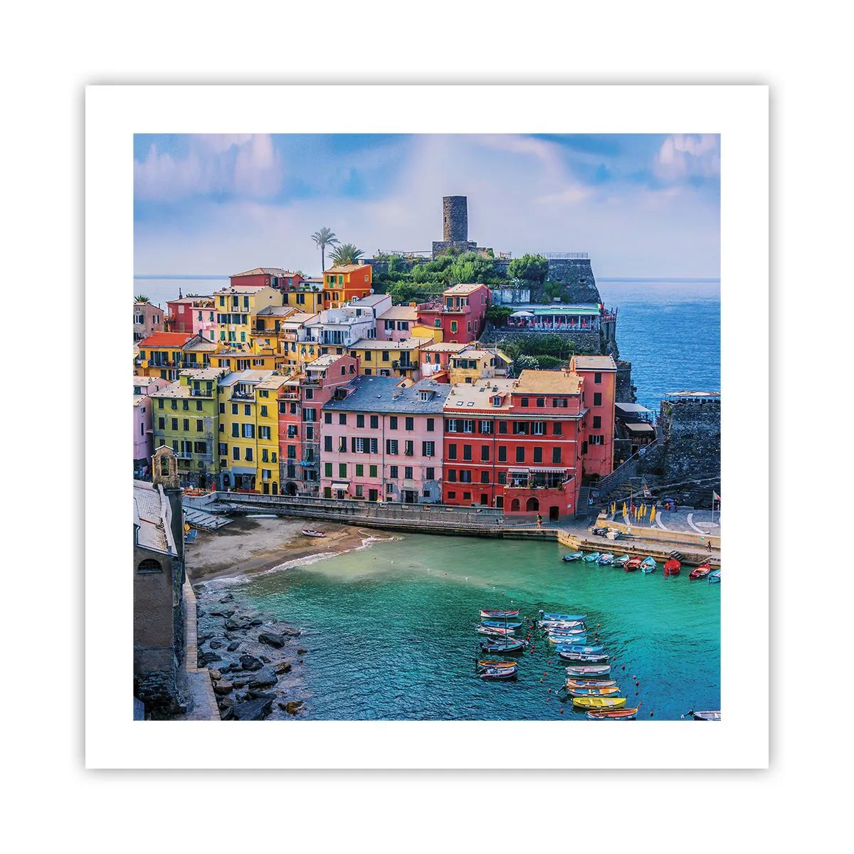 Poster - Mediterrane Zauberstadt - 50x50 cm