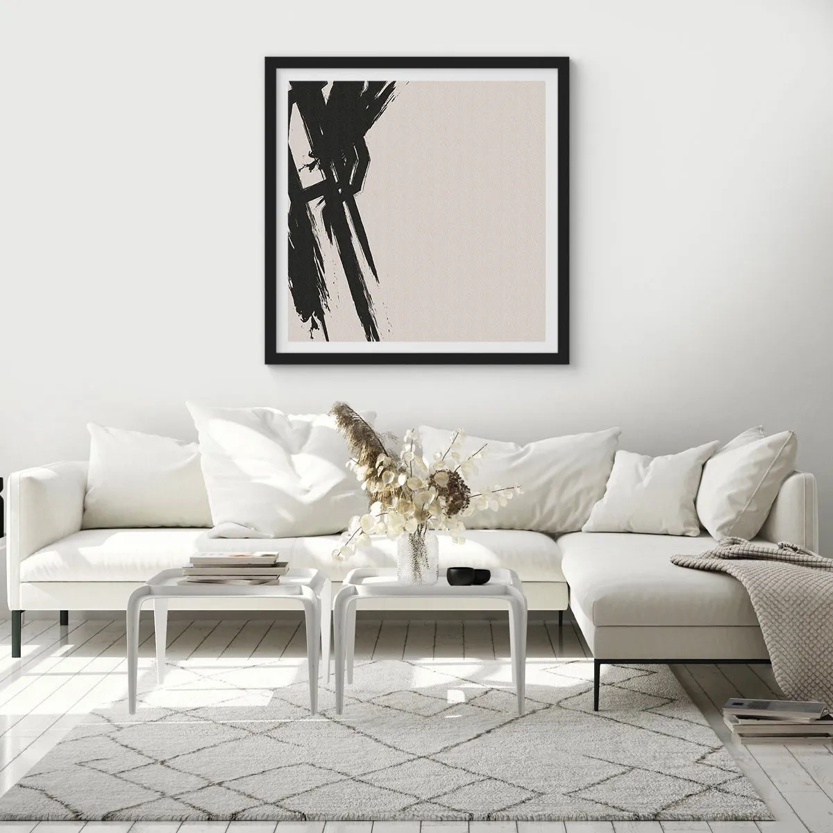 Poster in einem schwarzem Rahmen - Unaufhaltsamer Trieb - 30x30 cm