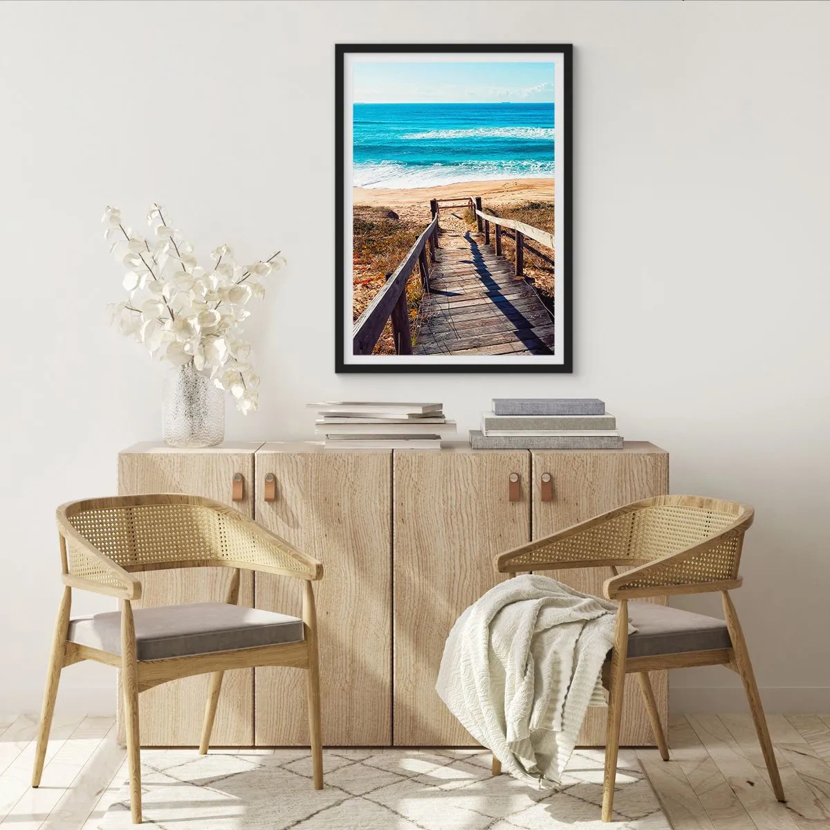 Poster in einem schwarzem Rahmen - Lauf! - 61x91 cm