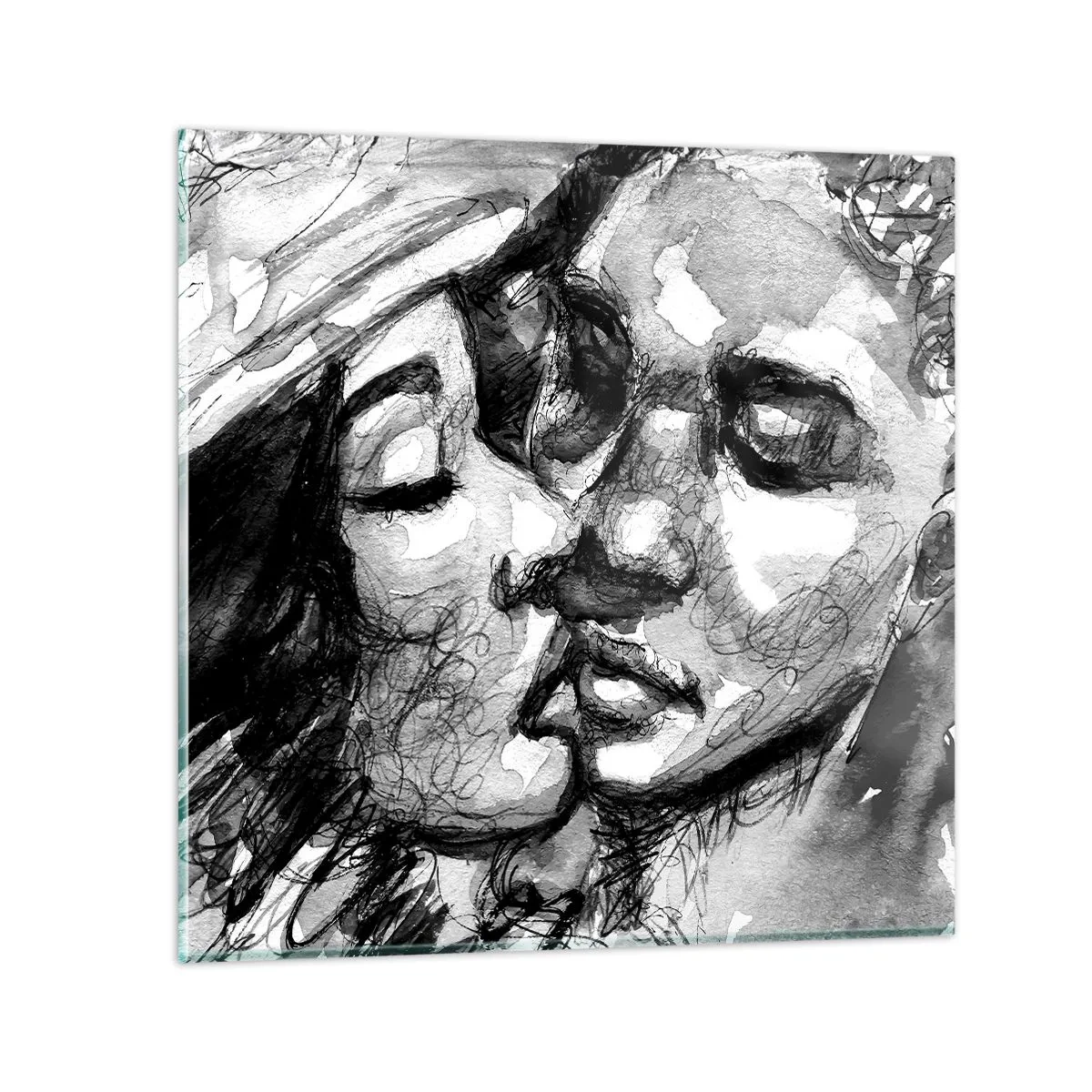 Glasbild - Bild auf glas - Zärtlicher Moment - 30x30 cm