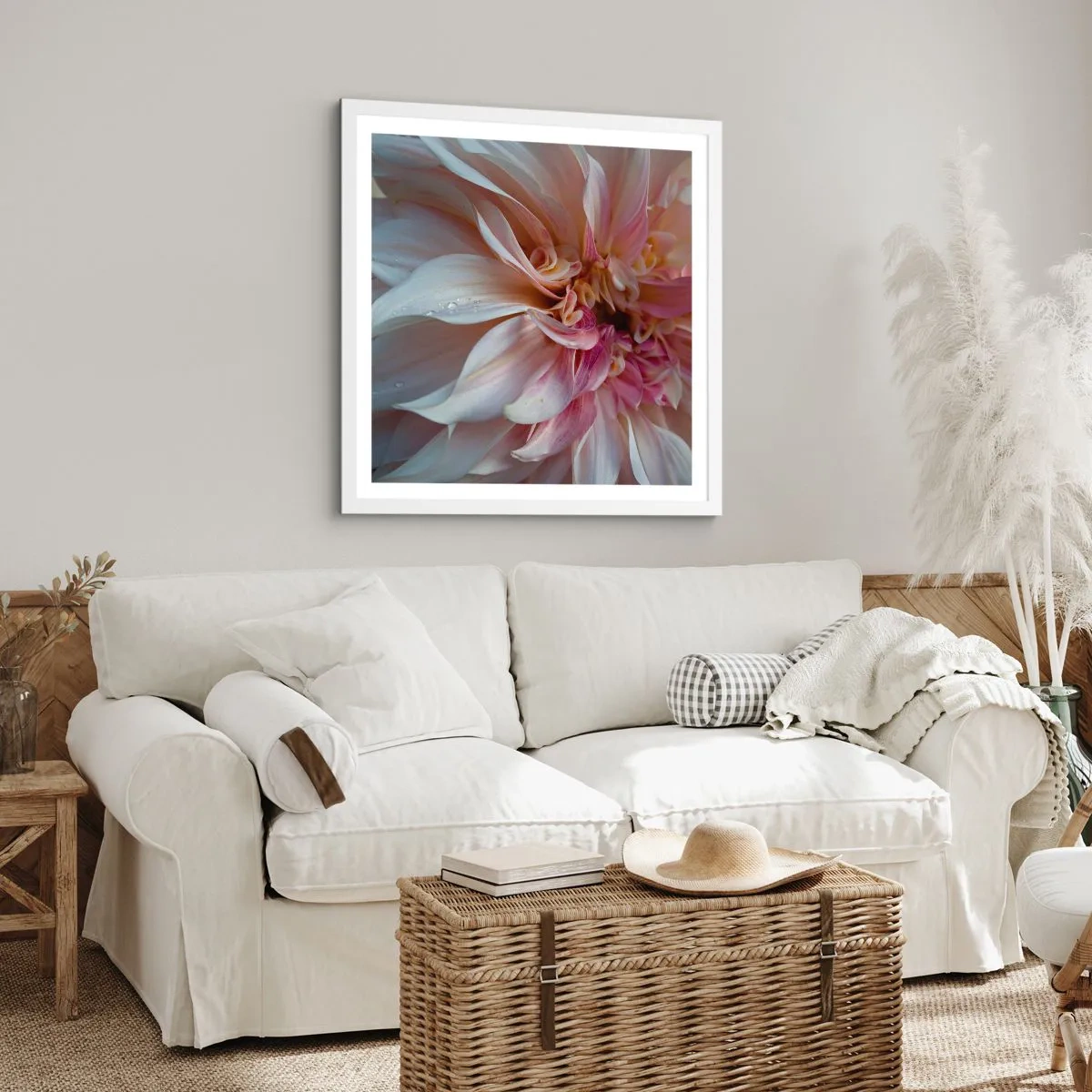 Poster in einem weißen Rahmen - Blühende Frische - 30x30 cm
