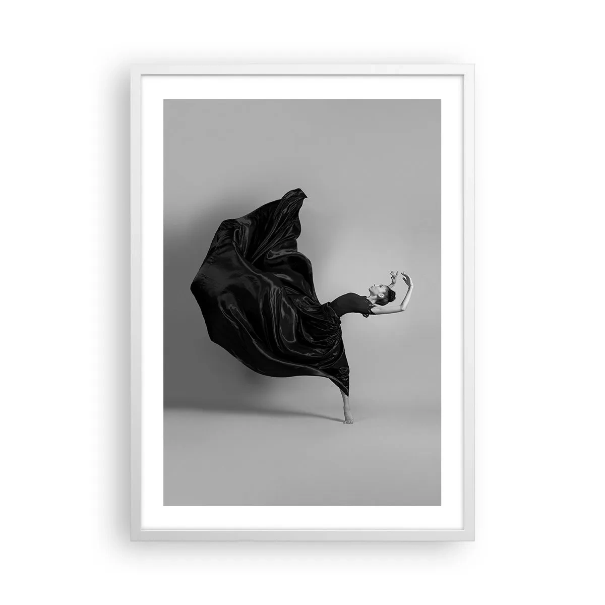 Poster in einem weißen Rahmen - Beflügelt durch die Musik - 50x70 cm