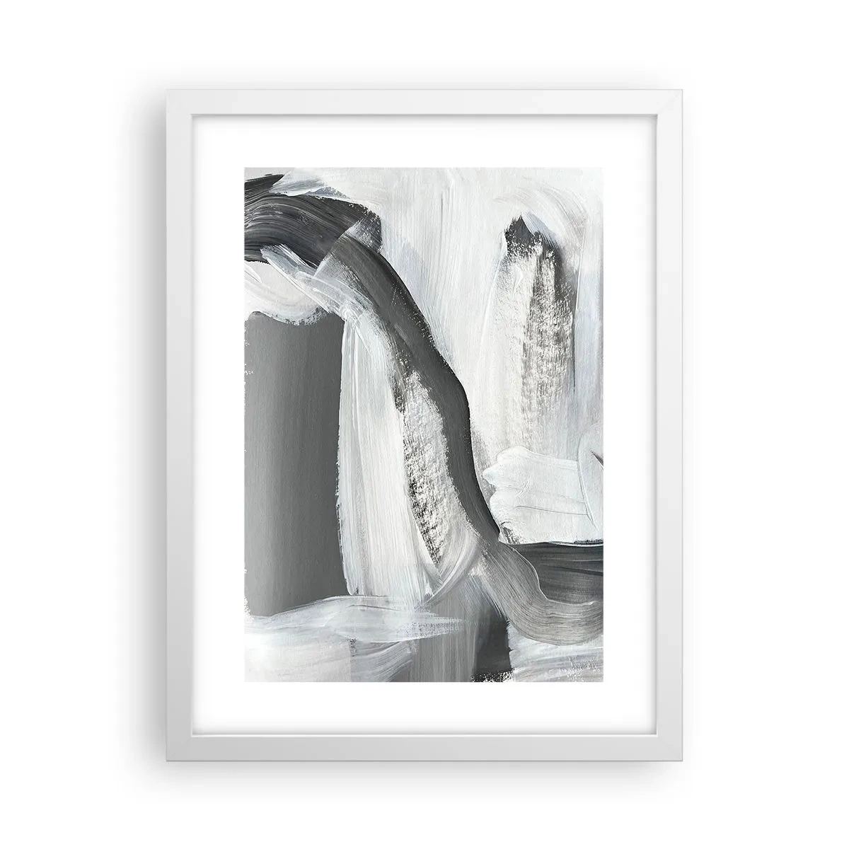 Poster in einem weißen Rahmen - Entscheidender Schritt - 30x40 cm