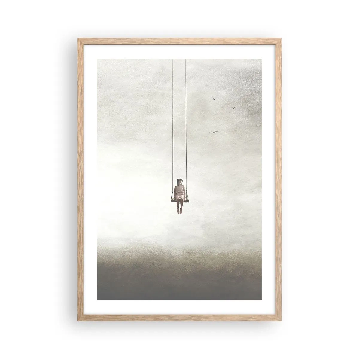 Poster in einem Rahmen aus heller Eiche - Ein Kind in uns - 50x70 cm