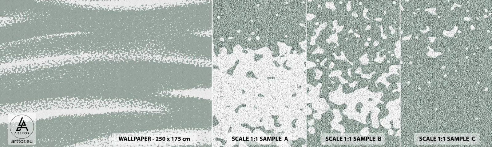 Fototapeten Muster Selbstklebend Deluxe Sticker - Abstraktion im Winterklima - Abstraktion, Hell, Minimalismus - 100x30 cm