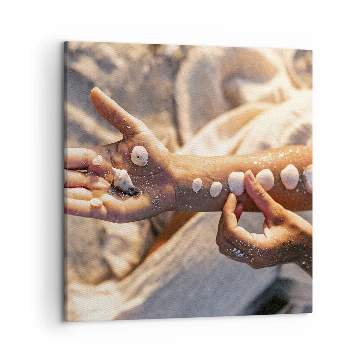 Bild auf Leinwand - Leinwandbild - Schönheit an Ihren Fingerspitzen - 50x50 cm