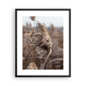 Poster in einem schwarzem Rahmen - Zeit, mit dem Wind zu gehen - 40x50 cm