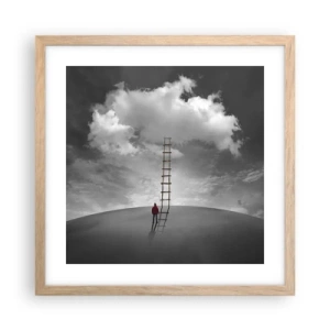 Poster in einem Rahmen aus heller Eiche - Alles ist möglich - 40x40 cm