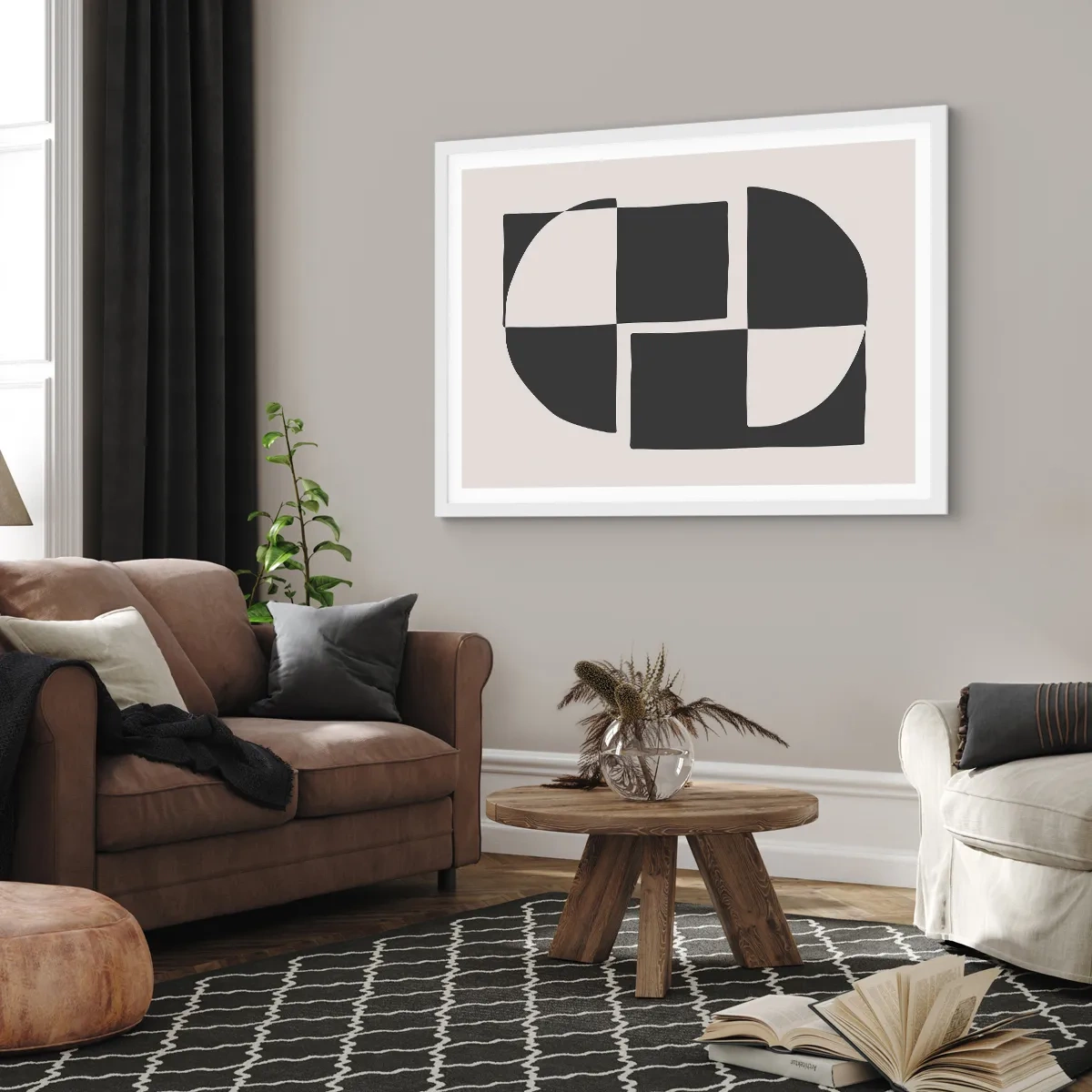 Poster in einem weißen Rahmen - Antithese - Synthese - 100x70 cm