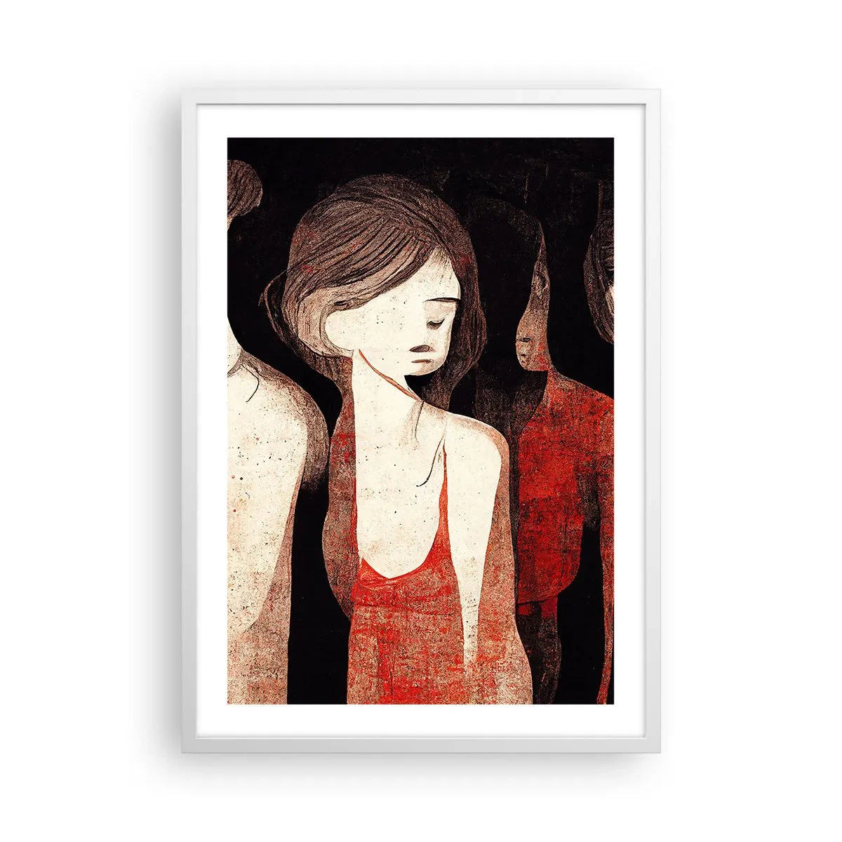 Poster in einem weißen Rahmen - Madonnen der Dunkelheit - 50x70 cm