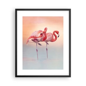 Poster in einem schwarzem Rahmen - Die Farbe der untergehenden Sonne - 40x50 cm