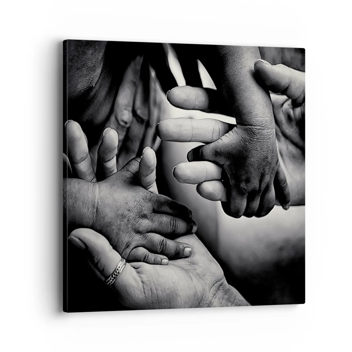 Bild auf Leinwand - Leinwandbild - Mensch sein - 40x40 cm