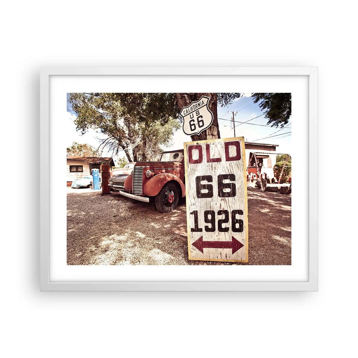 Poster in einem weißen Rahmen - Die Legende der amerikanischen Provinz - 50x40 cm