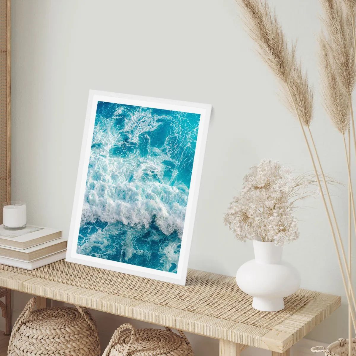 Poster in einem weißen Rahmen - Freudig und springend - 30x40 cm