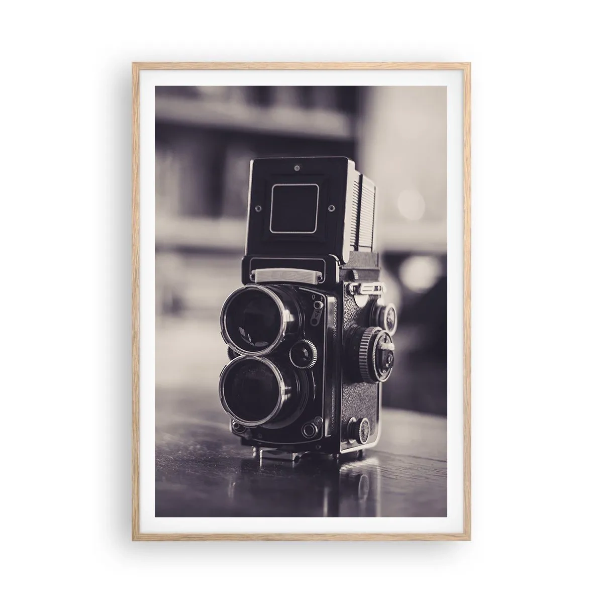 Poster in einem Rahmen aus heller Eiche - Zauber alter Fotografie - 70x100 cm