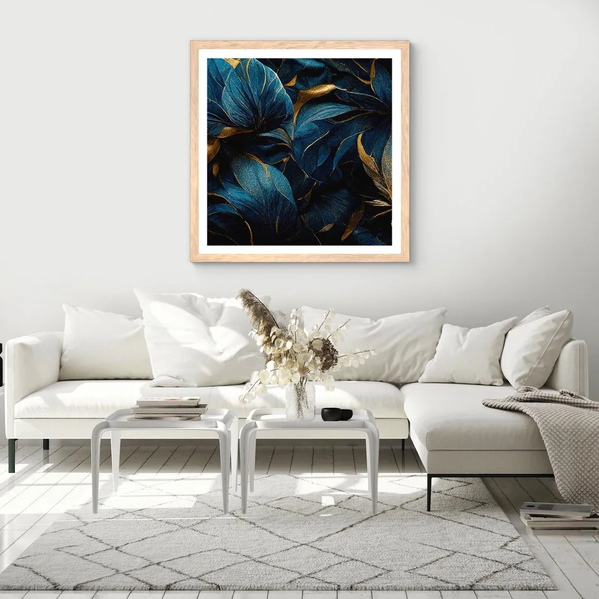 Poster in einem Rahmen aus heller Eiche - Mit Gold gefüttert - 60x60 cm