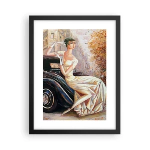 Poster in einem schwarzem Rahmen - Eleganz im Retro-Stil - 30x40 cm