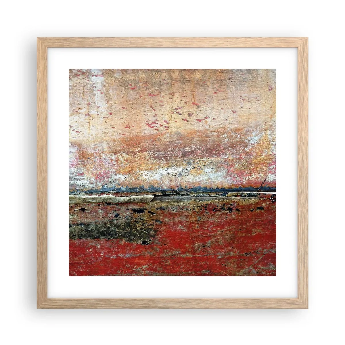 Poster in einem Rahmen aus heller Eiche - Vielleicht liegt es am Meer - 40x40 cm