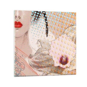 Glasbild - Bild auf glas - Comic-Heldin - 30x30 cm