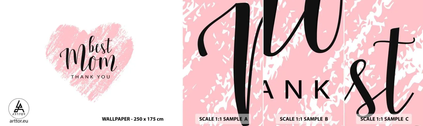 Fototapetenmuster Standard Eco - Immer der richtige Moment - Herz, Liebe, Muttertag - 100x30 cm