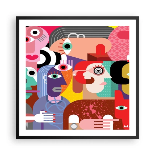 Poster in einem schwarzem Rahmen - Wir sind von Herrn Picasso - 60x60 cm