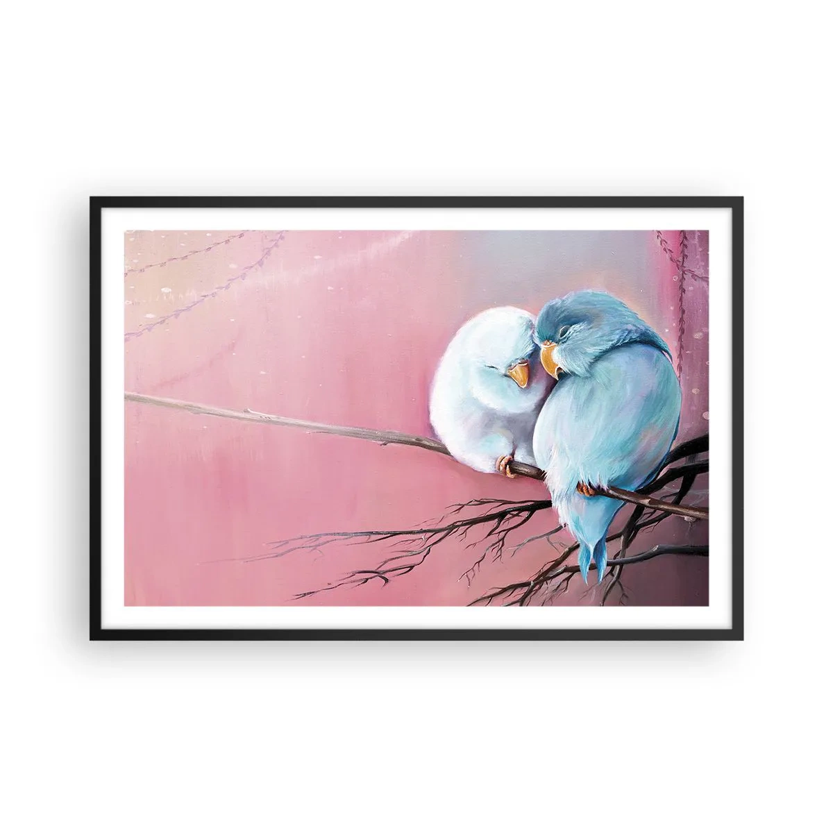 Poster in einem schwarzem Rahmen - Was kann ich hier hinzufügen? ... - 91x61 cm