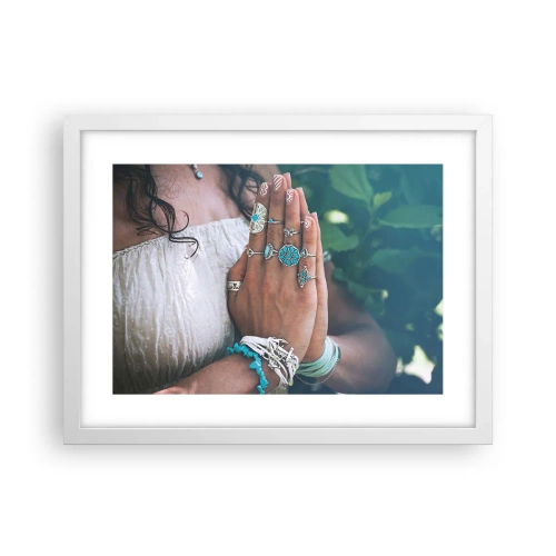 Poster in einem weißen Rahmen - Willkommen im Zentrum des Seins - 40x30 cm