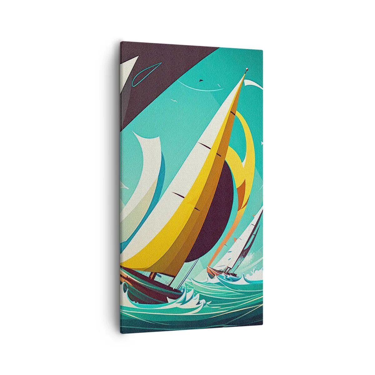 Bild auf Leinwand - Leinwandbild - Viel Glück mit den Elementen - 55x100 cm