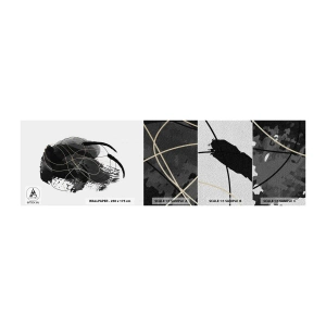 Fototapeten Muster Premium Sand - Aus Schwarz entstanden - Abstraktion, Stück, Moderne Kunst - 100x30 cm