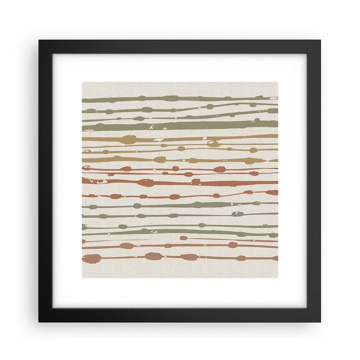 Poster in einem schwarzem Rahmen - Musikalische Notation von Farben - 30x30 cm