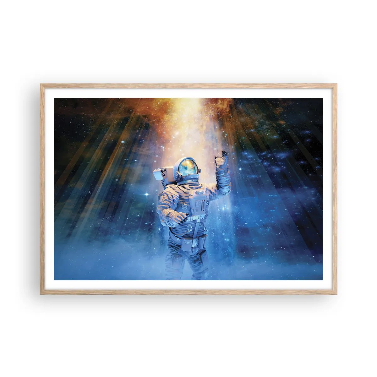 Poster in einem Rahmen aus heller Eiche - Endlich am Ende - 100x70 cm