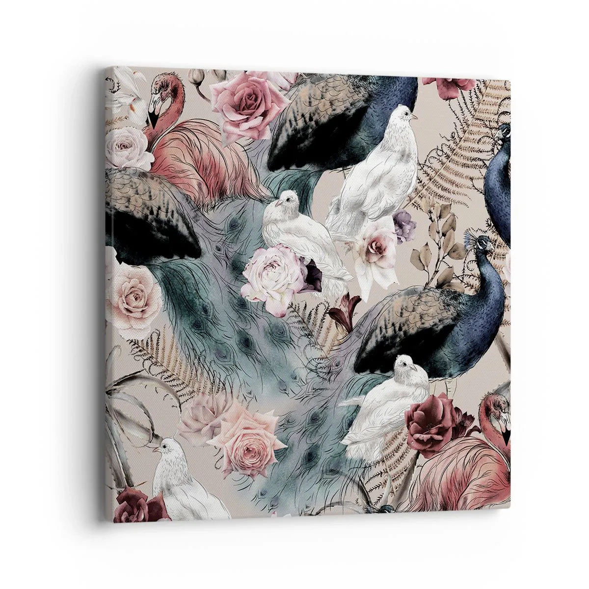 Bild auf Leinwand - Leinwandbild - Im Schlossgarten - 40x40 cm