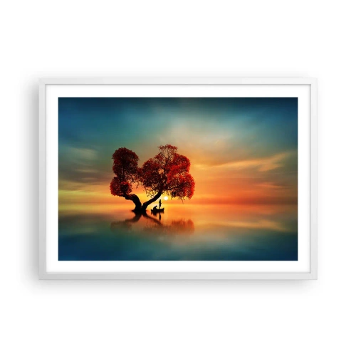 Poster in einem weißen Rahmen - Oddaysons und die Stille der Weltlosen - 70x50 cm