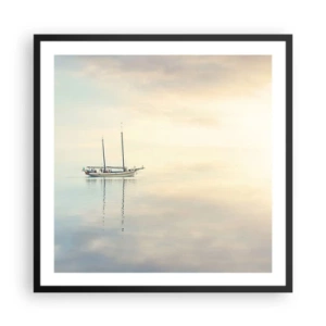 Poster in einem schwarzem Rahmen - Im Meer der Stille - 60x60 cm