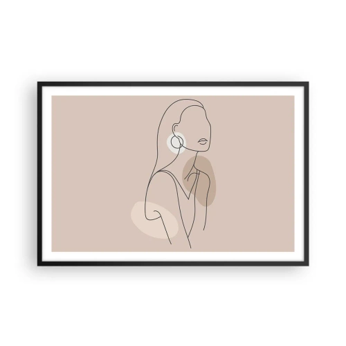 Poster in einem schwarzem Rahmen - Mädchenhafte Ikone - 91x61 cm