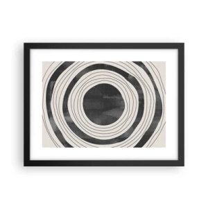 Poster in einem schwarzem Rahmen - Auf den Punkt gebracht - 40x30 cm