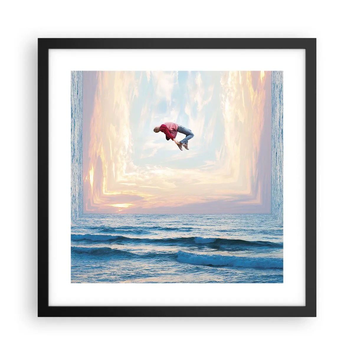 Poster in einem schwarzem Rahmen - In eine andere Dimension - 40x40 cm