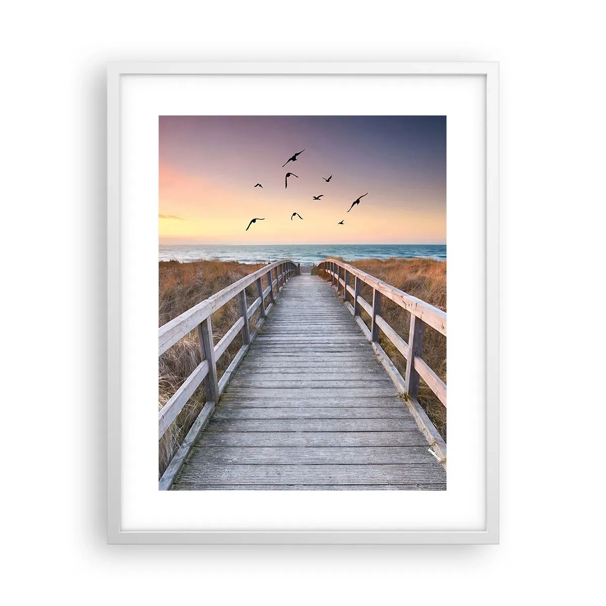 Poster in einem weißen Rahmen - Der Raum für Auffliegen - 40x50 cm