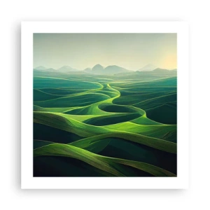 Poster - In den grünen Tälern - 50x50 cm