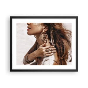 Poster in einem schwarzem Rahmen - Königin des wilden Strandes - 50x40 cm