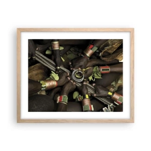 Poster in einem Rahmen aus heller Eiche - Wir sind zusammen - 50x40 cm