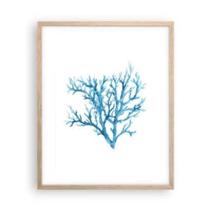 Poster in einem Rahmen aus heller Eiche - Nautisches Filigran - 40x50 cm