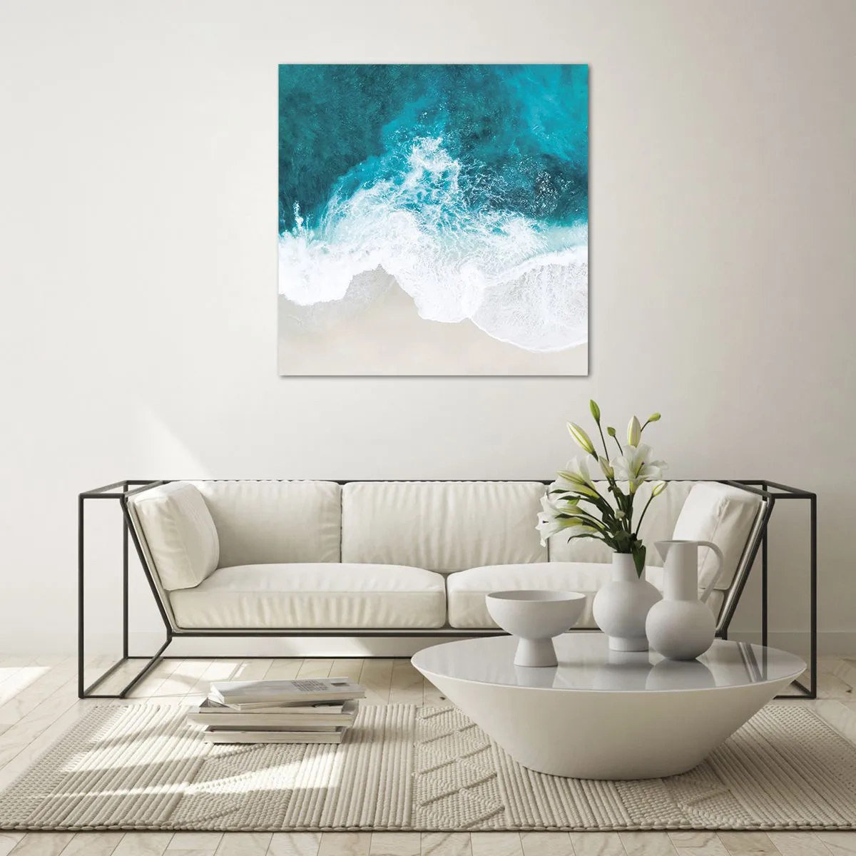 Glasbild - Bild auf glas - Natürliche Liebkosung - 70x70 cm