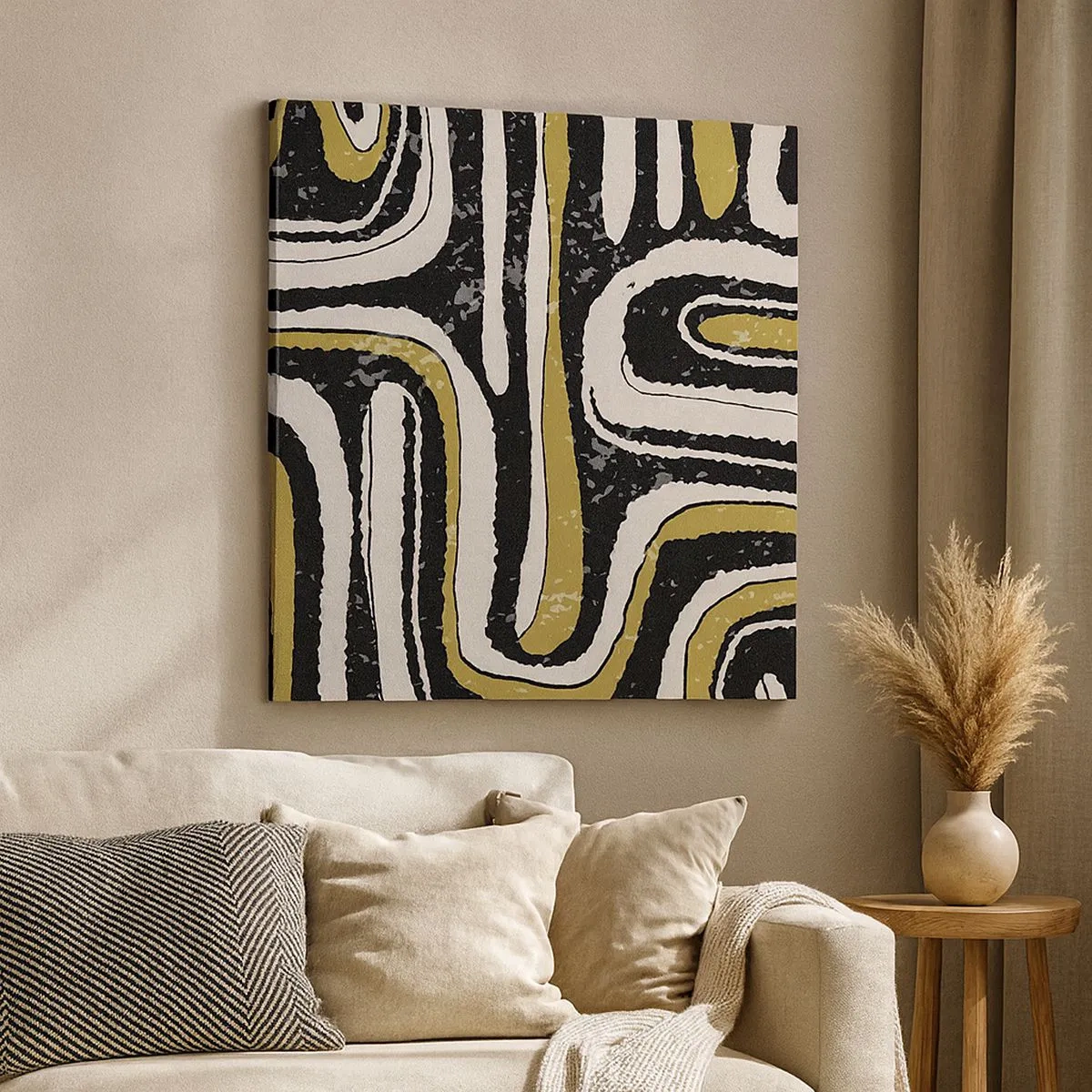 Bild auf Leinwand - Leinwandbild - Komposition: Straßen und Gassen - 30x30 cm