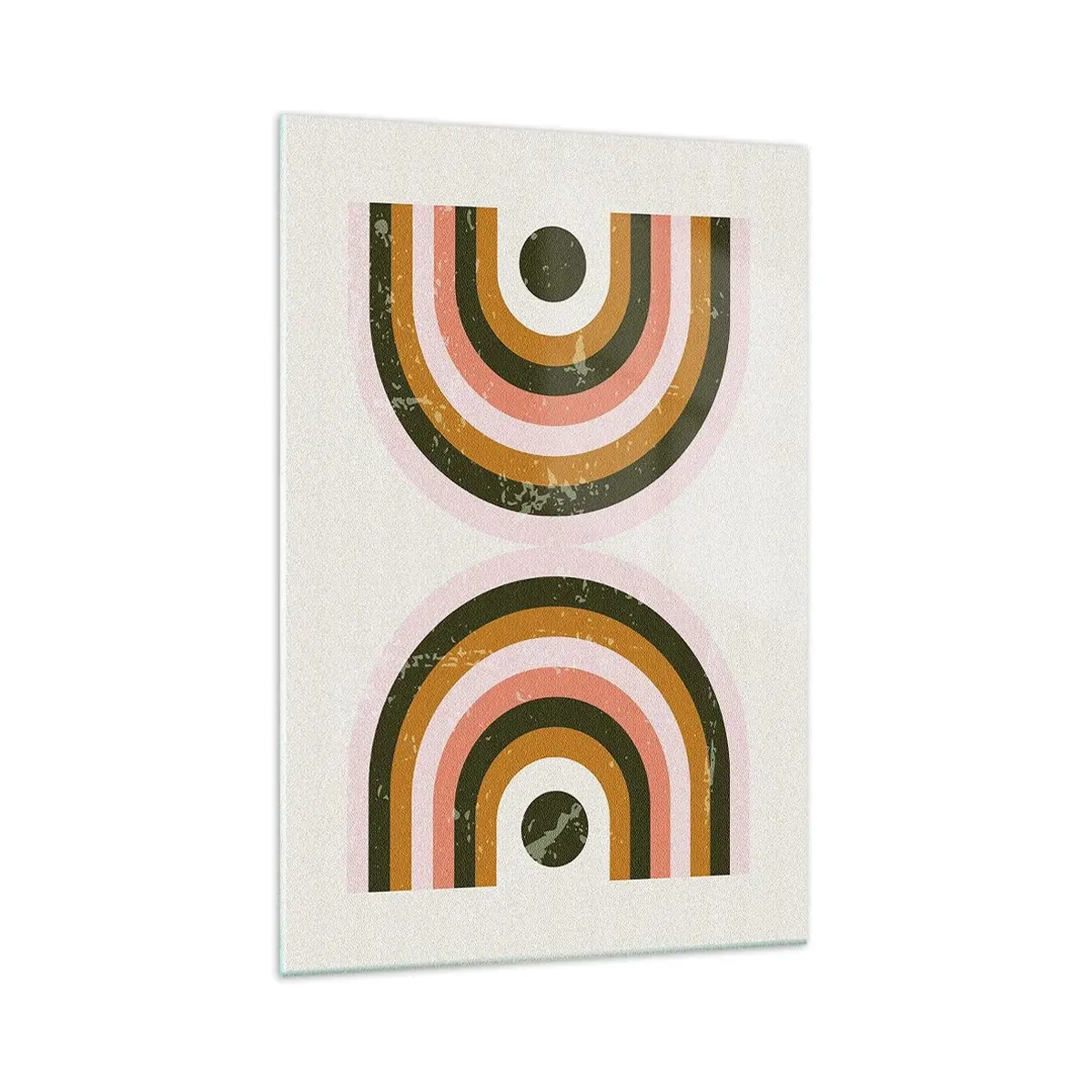 Glasbild - Bild auf glas - Zwillingsabstraktion - 70x100 cm