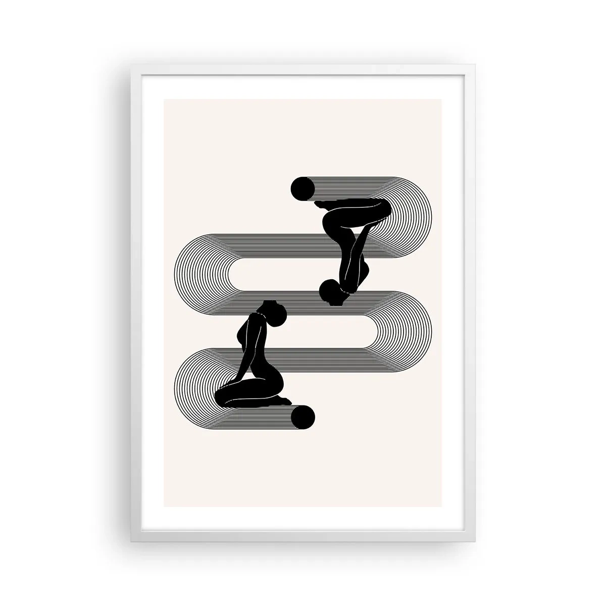 Poster in einem weißen Rahmen - Sinnliche Symmetrie - 50x70 cm