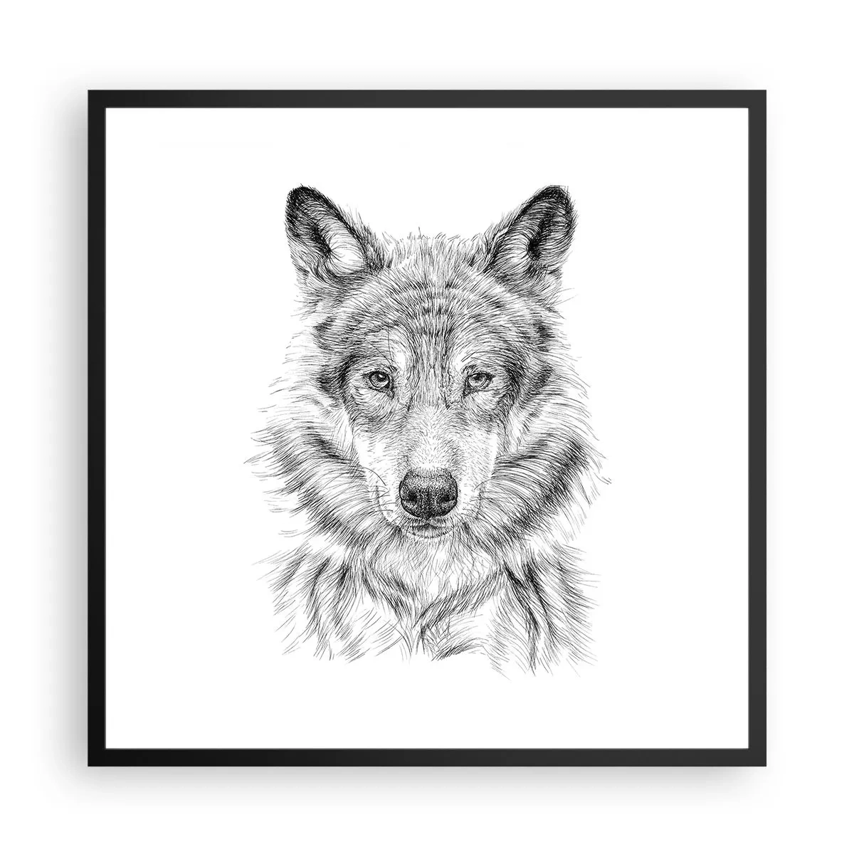 Poster in einem schwarzem Rahmen - Ein geborener Anführer - 60x60 cm