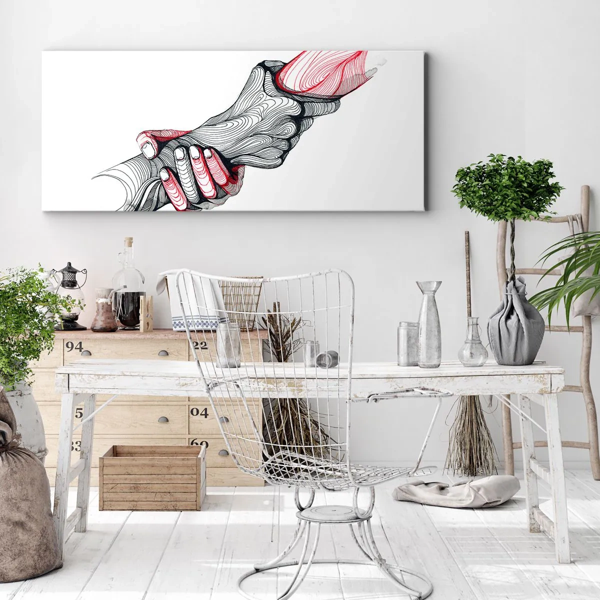 Bild auf Leinwand - Leinwandbild - Sie sind in guten Händen - 100x40 cm